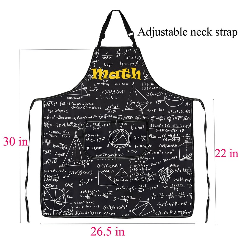 FUSTMW Math Apron with Pockets Math Gifts for Math Teacher