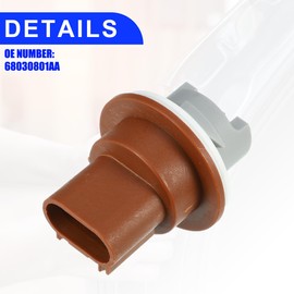 Edinstry 3-Pin Turn Signal Light Socket Compatible with Dodge Grand Caravan Park Lamp Adapter OE# 68030801AA Stable Fit Plug Connector Replacement (1 Piece)