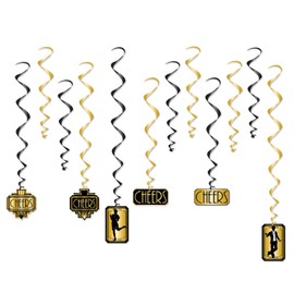 Beistle 59909 Great 20's Whirls, Multicolor (Pack of 6)