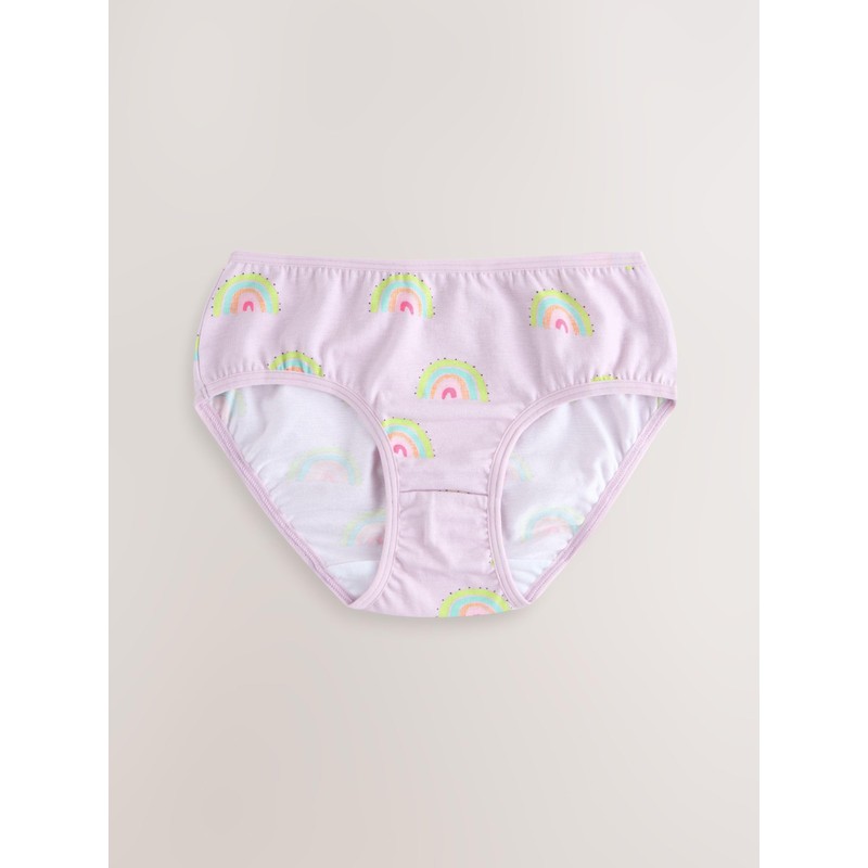 NEXT Floral Briefs - Pack of 7, Pink/Blue, 2 -