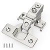 Chibery 2 Pack 5/8" Overlay Hinges, 48mm Quiet 3D Soft