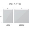 GLSLAND 36" x 46" Tempered Glass Chair Mat Heavy-Duty Floor