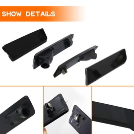Tonsya For 2010 2011 2012 2013 Ford Transit Connect Bumper Rear & Front Side Marker housings Smoked Lens 4pcs