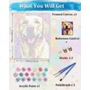 TOCARE Framed Paint by Numbers Kit for Adults, 12x16Inch Dog