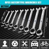 DURATECH 90-Tooth Ratcheting Wrench Set, Combination Wrench Set, 8-Piece, Metric,