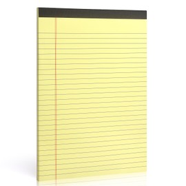 ZZTX Legal Pads 8.5 x 11 Inch Yellow Writing Notepad, Lined Writing Pads for Work Office School, 50 Sheets Per Pad, A4, 1 Pack