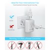 Universal Travel Adapter Kit, VINTAR International Plug Adapter with 3