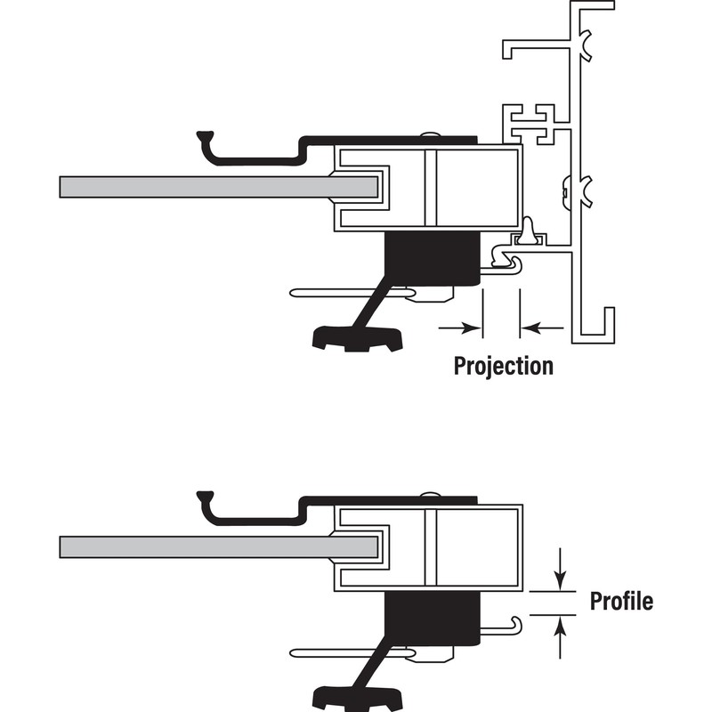Prime-Line C 1126 Black Diecast Sliding Door Handle with Wood