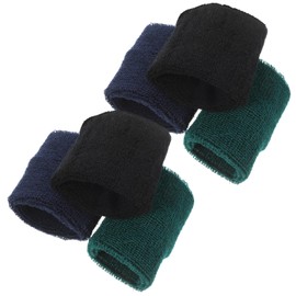 KOMBIUDA 3pairs Breathable Wristbands for Athletic Sports Elastic Wrist Brace for Comfortable Sweat-absorbent Support for Gym Running Basketball Yoga