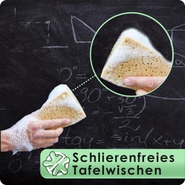 Kitchen Helpis® 2 x Strong Cleaning Blackboard Sponge for Chalkboard, 22 x 5 x 12 x 4.5 cm Sponge Board, Blackboard Sponge for Chalkboard Children, Universal Car Sponge, Car Sponge