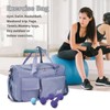 FIORETTO Women's Water-Resistant Gym Duffle Bag with Shoes Compartment, 37L