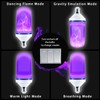 Yewclls LED Flame Effect Light Bulb, 4 Modes E26 Base