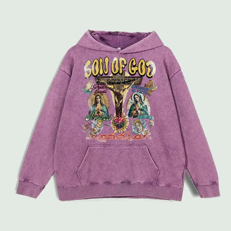 Son of God Religious Graphic Hoodie 100% Cotton US Warehouse