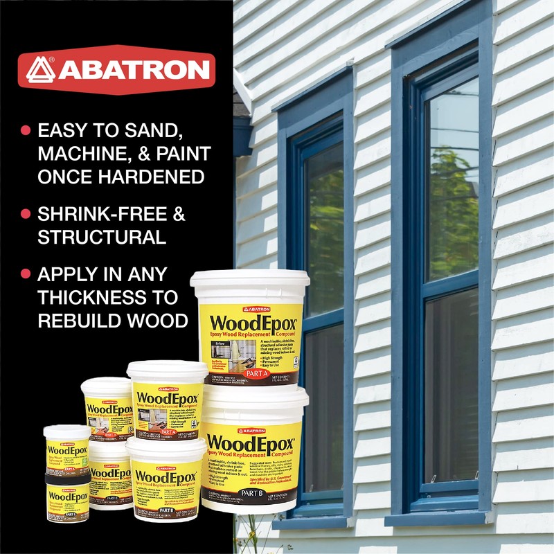 Abatron WoodEpox Kit - 12 oz - 2-Part Structural Epoxy