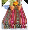 Del Mex Mexican camino de mesa tejida bufanda estilo Rebozo