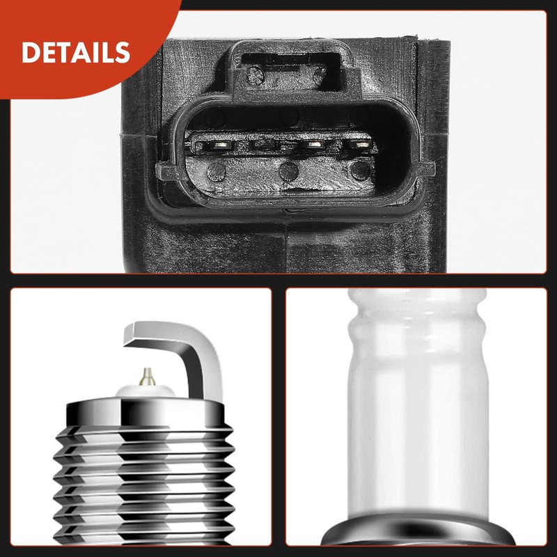 A-Premium Set of 4 Ignition Coil Pack and Iridium Spark