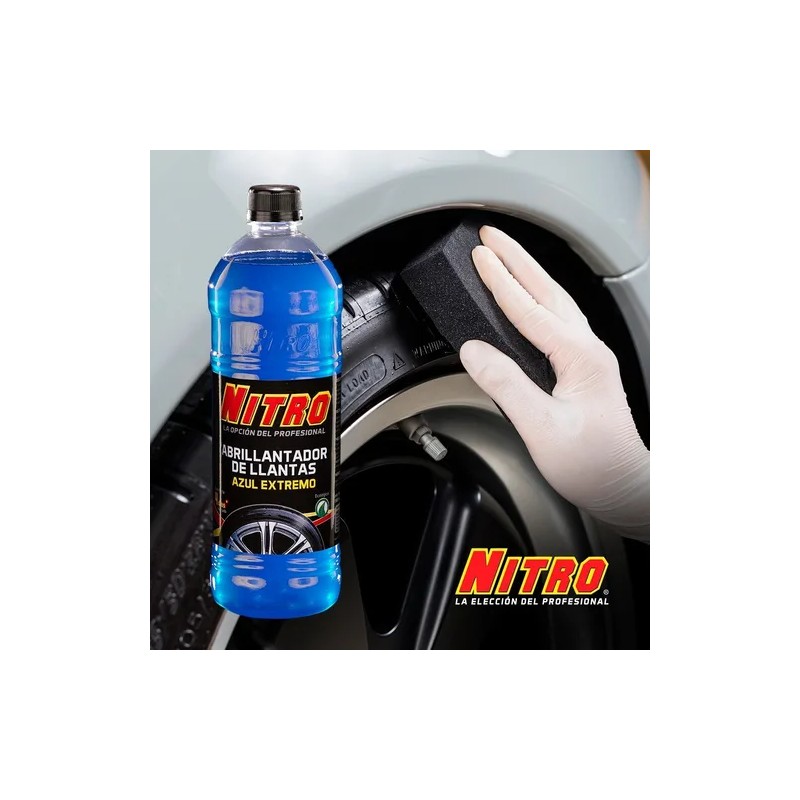 Nitro Abrillantador De Llantas Azul Extremo 4 Litros Azul