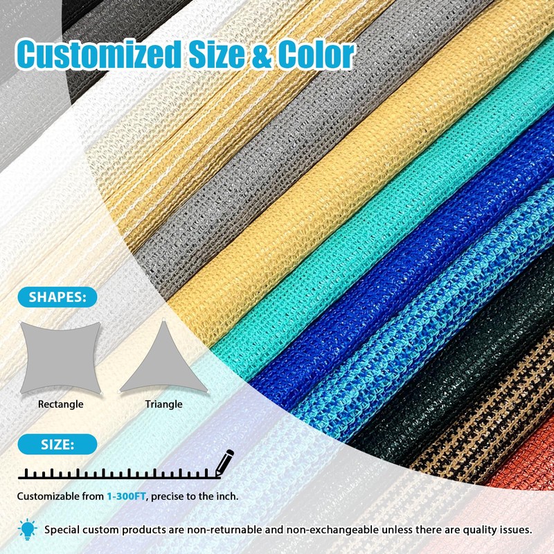 Amagenix Sun Shade Sail 16'X20' Curved Edge Outdoor Shade Canopy