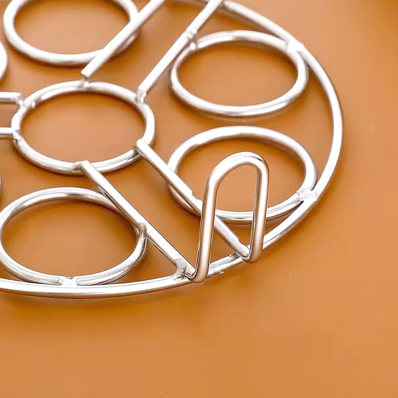 Egg Steaming Rack, 6.2 Inch 7 Egg Hole Round Food