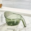 Rice washing drain basket, 1 pcs washing colander with handle,