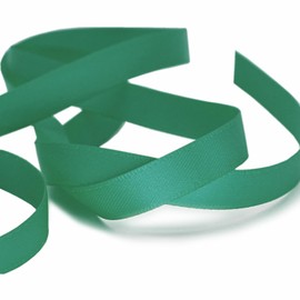 PMLAND Christmas Green Fabric Satin Ribbon 3/8'' Inch x 27 Yards Double Faced Use for Crafts Gift Wrapping Floral Bouquets Ornaments Hair Bows Party Decoration