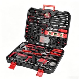 Hantinstom 237-Piece Tool Set General Household Hand Tool Kit Socket Wrench Auto Repair Tool Combination Package Mixed Tool Box with Storage Case