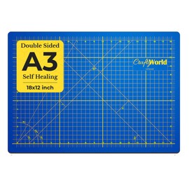 Crafty World 12 x 18 Cutting Mat for Sewing, Self Healing Double Sided Quilting Crafts Mat - Fabric Cutting Mat - Non Slip surface - Rotary Cutting Board