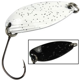FTM Spoon Break 2.2 g - Blinker for Spin Fishing for Trout, Trout Blinker for Trout Fishing on Trout Lake, Spoon Blinker, Colour: White/Black