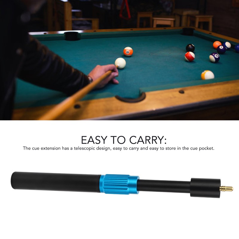 9 Inch Billiard Extension Cue Professional Aluminum Alloy Telescopic Snooker