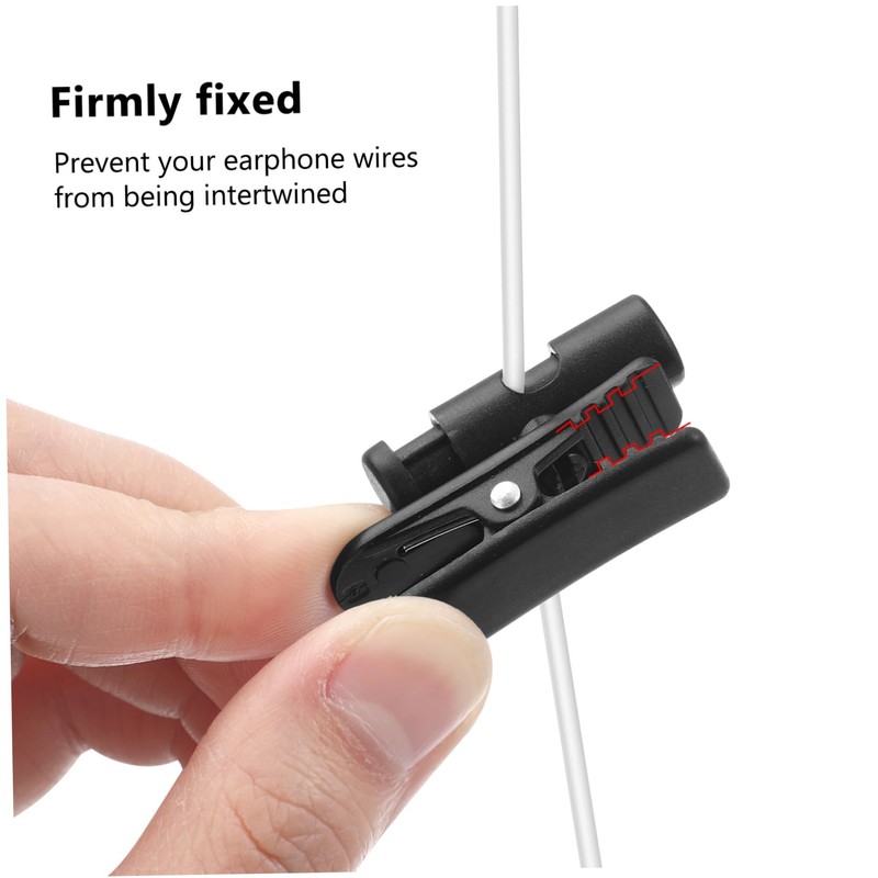 Mikinona 3sets Cable Clips for Earphones Earphone Cable Clamp Headphone