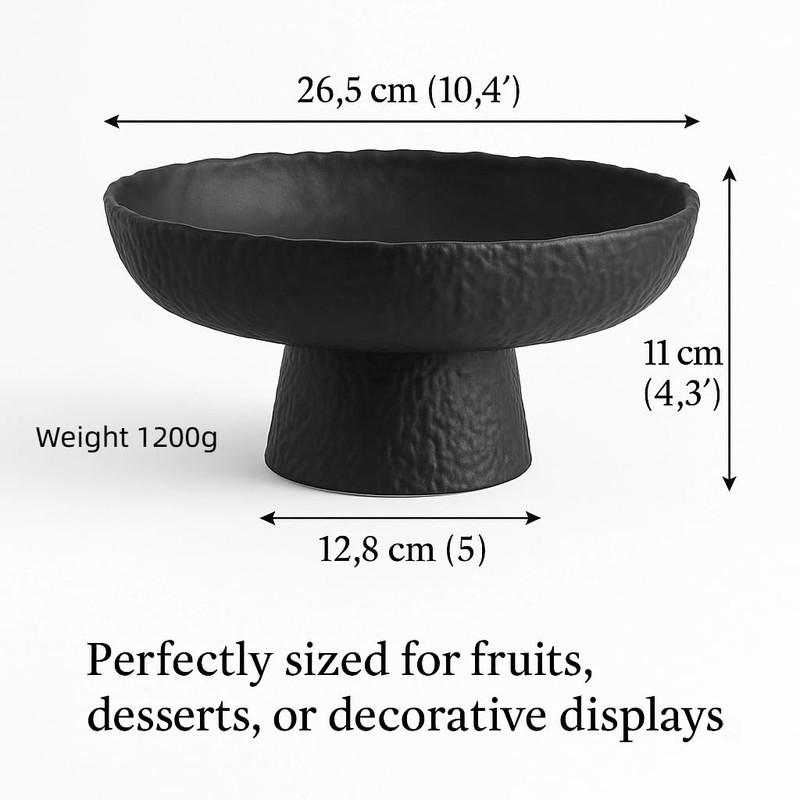 Fruit Bowl for kitchen decor Counter, 10.4‘’Large Decorative Bowl, Modern