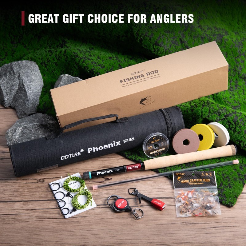 Goture Tenkara Fishing Rod Kit with Rod Tube, Telescopic Fly