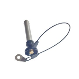 Stainless Steel Handle Ball Lock pin, Multimedia Audio Button Quick Latch Safety pin, Quick-Release pin with Lanyard (Dia:1/4in(6mm)-1PC, Clamping Length:1in(25mm))