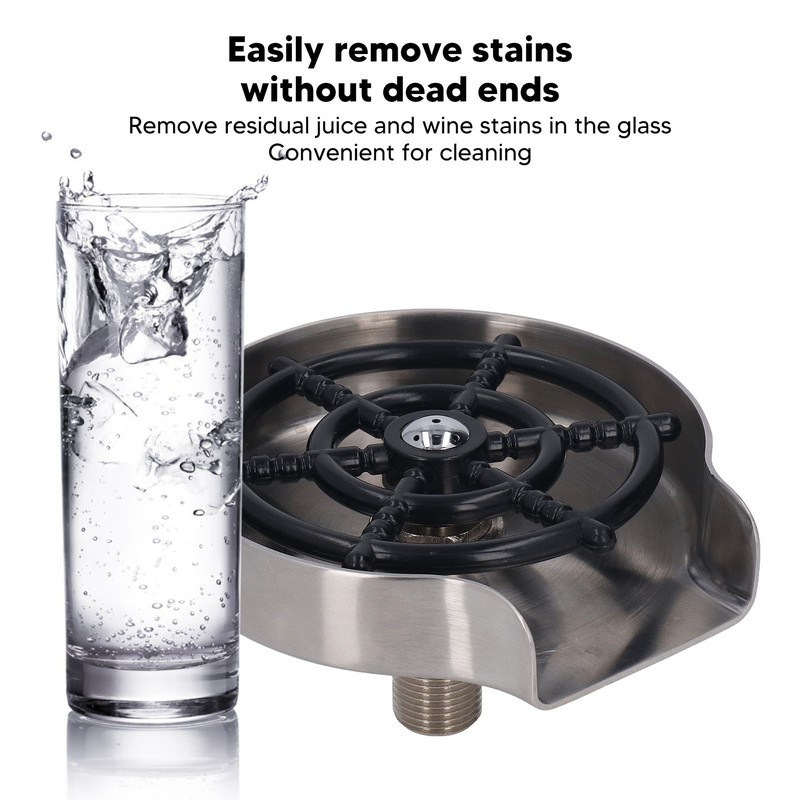 Kitchen Sink Glass Rinser Bar High Pressure Automatic Cup Washer