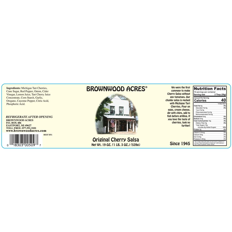 Original Cherry Salsa by Brownwood Acres (Original) - Handcrafted in