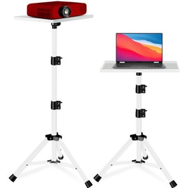 Projector Stand, 22 to 55 Inch Laptop Stand,Projector Tripod with Phone Holder,Tripod for Projector,DJ Equipment,Projector Stand for Outdoor Movies,Office, Home, Stage or Studio (White)