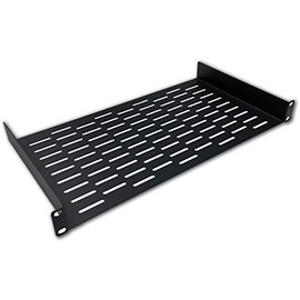 Electriduct 1U Server Rack Shelf - Universal 19" Vented Rack Mount Cantilever Tray Network Equipment Cabinet Audio System Enclosure - 16" Deep
