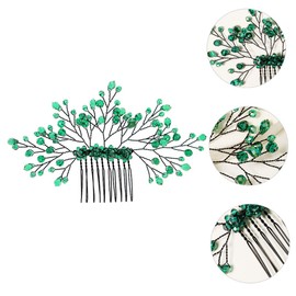 Minkissy Crystal Leaf Hair Comb Elegant Wedding Hairpin Decor for Unique Hairstyles Stunning Bridal Accessories and Skin-friendly Design for Ceremonies and Special Occasions