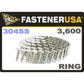 3/4" Ring 304 Stainless Coil Roofing Nails 3.6M Box