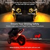 8Pcs RGB+IC Motorcycle LED Lights with APP/RF Remote Chasing Color