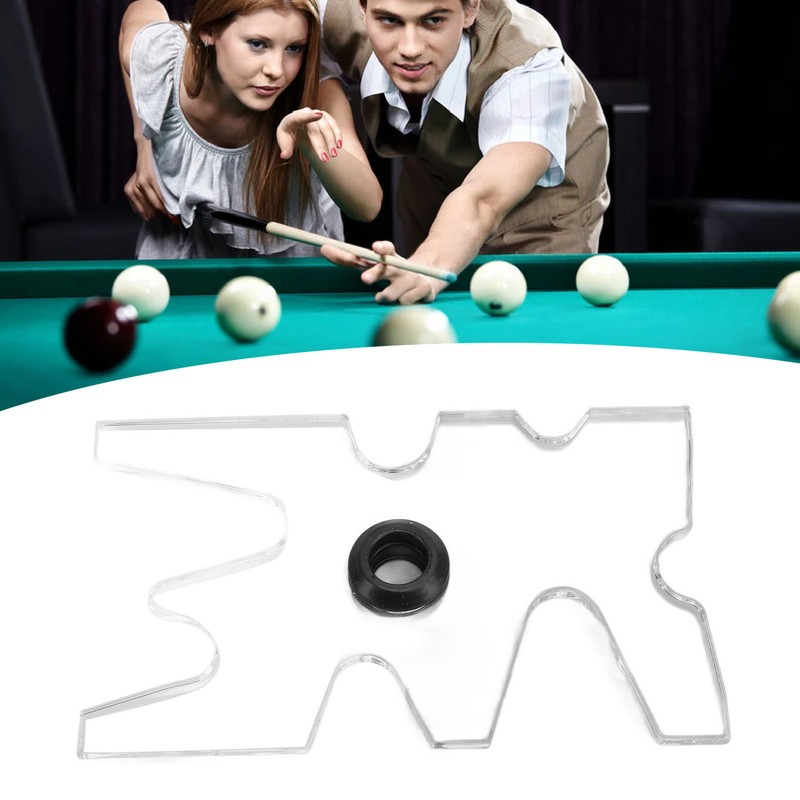 Billiard Bridge Head Portable Clear Acrylic Snooker Pool Cue Moosehead