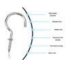 Lhbwhiz Pack of 100 Screw Hooks, 1/2 Inch Hooks, with