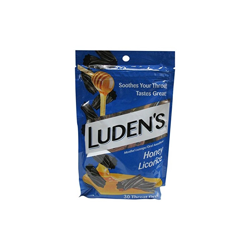 Luden's Soothing Throat Drops, Honey Licorice, 30 ct (Pack of