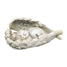 TenaLucy Cat Dog Angel Pet Memorial Cat Angel Memorial Stone Pet Memorial Grave Marker Tribute Statue Decorative Memorial Animal Garden Statue with Wings Cats Dogs Memorial Stone, Polyresin (Dog)
