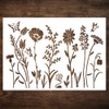 DLY LIFESTYLE Large Wildflower Stencil for Painting (17x12 Inches) -