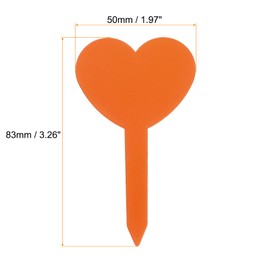 HARFINGTON 200pcs Plastic Plant Labels 3.26" x 1.97" Reusable Waterproof & Sun-Proof Garden Tags for Nursery Potted Herbs Flowers, Orange