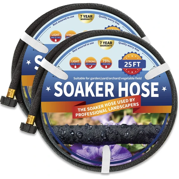Suneed Suneed 2 Pack Soaker Hose 25 FT for Garden