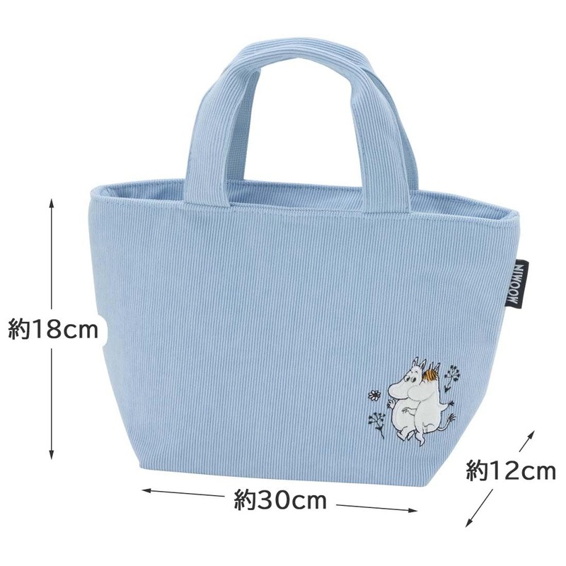 Skater KCOB2-A Corduroy Fabric, Cold Insulation, Lunch Bag, 11.8 x