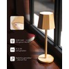LuminexDesigns Bamboo LED Table Lamp Wireless Dimmable Lamp 3000K/4000K/6000K 5200mAh