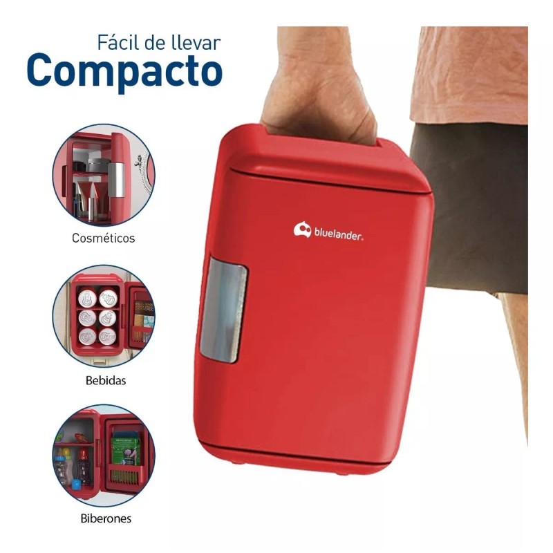 Bluelander Mini Refrigerador Frigobar 4l 6 Latas Casa Auto Oficina